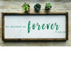 We Decided On Forever Wedding Quote Vinyl Wall Decal