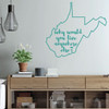 West Virginia Wall Decor - Why Would You Live Anywhere Else - State Silhouette Vinyl Decal Art for Home Decor, Living Room or Family Room Decoration