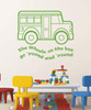 Wheels on the Bus Song Wall Decor Nursery Rhyme Vinyl Decal for Playroom, Baby Nursery, Child's Bedroom, Daycare