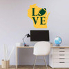 Wisconsin State 'Love' Football Quote Vinyl Wall Decal For Office, Bedroom, Play Room or Man Cave