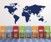 World Map Wall Art Classroom Decorations - Homeschool Wall Decals - Vinyl Wall Decal or Sign for Teachers, Classrooms or Schools.