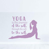 Yoga Quote Wall Art | 'Journey of the Self' Inspiring Vinyl Sticker Lettering & Upward Dog Pose Woman Silhouette | Pink, Black, White, Brown, Other Colors
