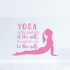Yoga Quote Wall Art | 'Journey of the Self' Inspiring Vinyl Sticker Lettering & Upward Dog Pose Woman Silhouette | Pink, Black, White, Brown, Other Colors