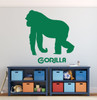 Zoo Animal Wall Decals - Gorilla - Zoo Animal Party Supplies, Safari Decor, Gorilla Wall Decals, Gorilla Art For the Home, Office, or Classroom
