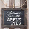 'Autumn Skies and Apple Pies' - Autumn Wall Decal - Vinyl Decor for Living Room, Family Room or Home Decoration
