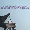 'Music Makers' Beautiful and Inspiring Vinyl Lettering - Wall Decor for Living Room, Bedroom, Playroom and Music Room