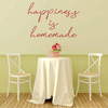 'Happiness is Homemade' Wall Decal - Inspiring Vinyl Quote Lettering for Living Room, Kitchen, or Bedroom - Great Gift