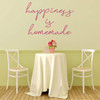 'Happiness is Homemade' Wall Decal - Inspiring Vinyl Quote Lettering for Living Room, Kitchen, or Bedroom - Great Gift