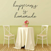 'Happiness is Homemade' Wall Decal - Inspiring Vinyl Quote Lettering for Living Room, Kitchen, or Bedroom - Great Gift