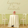 'Happiness is Homemade' Wall Decal - Inspiring Vinyl Quote Lettering for Living Room, Kitchen, or Bedroom - Great Gift