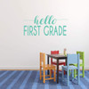 'Hello' Teacher Decoration - Classroom Vinyl Wall Decal with Personalized Grade - Back to School Gift