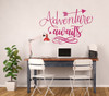 Adventure Wall Decal - Adventure Awaits Quote - Vinyl Sticker Decoration For the Home, Office, or Classroom