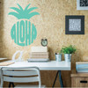 Aloha Wall Decal Sticker With Hawaiian Pineapple Design - Pineapple Decor - Vinyl Art Decoration