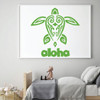 Aloha Wall Decal Sticker With Hawaiian Turtle Design - Vinyl Art Decoration for Bedroom, Living Room or Home Decor