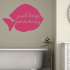 Bath Vinyl Wall Decal for Bathroom Decor - Just Keep Swimming - Removable Fish Sticker for Home Decoration