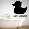 Bath Wall Decal for Children's Bathroom - Rub A Dub Duck - Removable Vinyl Sticker for Home Decor