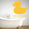 Bath Wall Decal for Children's Bathroom - Rub A Dub Duck - Removable Vinyl Sticker for Home Decor