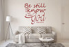 Be Still and Know That I Am God Psalm 46:10 Decal