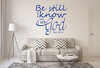 Be Still and Know That I Am God Psalm 46:10 Decal
