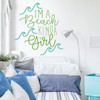 Beach Decor - I'm A Beach Kinda Girl - Vinyl Wall Art Decal For Home Decoration, Bedroom, Playroom or Study Area - Beach House Decor