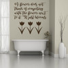 Beauty Life Quote Vinyl Wall Decal for Teenage Girls and Women - Flower Themed "It Just Blooms" Lettering - Available in Various Sizes and Colors