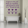 Beauty Life Quote Vinyl Wall Decal for Teenage Girls and Women - Flower Themed "It Just Blooms" Lettering - Available in Various Sizes and Colors