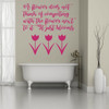 Beauty Life Quote Vinyl Wall Decal for Teenage Girls and Women - Flower Themed "It Just Blooms" Lettering - Available in Various Sizes and Colors