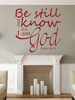 Bible Verse Wall Decal - Psalm 46:10 - Be Still and Know That I Am God - Religious Wall Decals, Scripture Wall Art, Christian Home Decor, Church Wall Decals