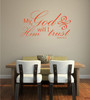 Bible Verse Wall Decals - Psalm 91 - My God Him Will I Trust - Scripture Wall Art, Christian Gift Ideas, Church Wall Decals, Christian Home Decor