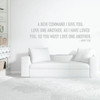 Bible Verse Wall Decor - A New Command I Give You: Love One Another - John 13:34 - Christian Vinyl Decals For Home or Church Decoration