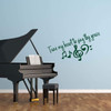 Christian Music Room Decor - Treble Clef Symbol, Music Notes, and Hearts ' 'Tune my Heart to Sing Thy Grace' Vinyl Wall Decal for Living Room, Bedroom, Classroom or Musician Practice Room