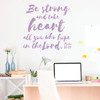 Christian Wall Decal - Be Strong And Take Heart Psalms 31:24 - Vinyl Scripture And Religious Home Decor - Church Decoration