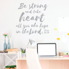 Christian Wall Decal - Be Strong And Take Heart Psalms 31:24 - Vinyl Scripture And Religious Home Decor - Church Decoration