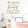 Christian Wall Decal - Be Strong And Take Heart Psalms 31:24 - Vinyl Scripture And Religious Home Decor - Church Decoration