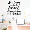 Christian Wall Decal - Be Strong And Take Heart Psalms 31:24 - Vinyl Scripture And Religious Home Decor - Church Decoration