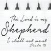 Christian Wall Decal - Bible Verse - The Lord is My Shepherd - Vinyl Scripture And Religious Home Decor Or Church Decoration