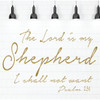 Christian Wall Decal - Bible Verse - The Lord is My Shepherd - Vinyl Scripture And Religious Home Decor Or Church Decoration