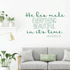 Christian Wall Decal - He Has Made Everything Beautiful - Vinyl Scripture And Religious Home Bathroom Decor - Church Decoration