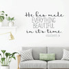 Christian Wall Decal - He Has Made Everything Beautiful - Vinyl Scripture And Religious Home Bathroom Decor - Church Decoration