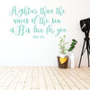 Christian Wall Decal - Psalm - Mightier Than The Waves - Vinyl Scripture And Religious Home Decor Or Church Decoration