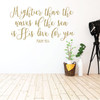 Christian Wall Decal - Psalm - Mightier Than The Waves - Vinyl Scripture And Religious Home Decor Or Church Decoration