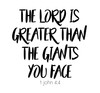 Christian Wall Decal - The Lord is Greater - 1 John 4 - Vinyl Scripture and Religious Home Decor - Church Decoration - Custom Sizes and Colors Match Any Themed Living Space