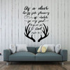 Christian Wall Decal Psalm - As A Deer Longs For Streams Of Water - Vinyl Scripture And Religious Home Decor Or Church Decoration
