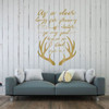 Christian Wall Decal Psalm - As A Deer Longs For Streams Of Water - Vinyl Scripture And Religious Home Decor Or Church Decoration