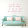 Christian Wall Decal Psalm - He Will Cover You With His Wings - Vinyl Scripture And Religious Home Decor Or Church Decoration