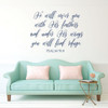 Christian Wall Decal Psalm - He Will Cover You With His Wings - Vinyl Scripture And Religious Home Decor Or Church Decoration