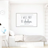 Christian Wall Decal Psalms - I Will Not Be Shaken - Vinyl Scripture And Religious Home Decor Or Church Decoration - Decal Only - Frame not included