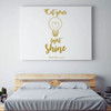 Christian Wall Decor - Let Your Light Shine with Light Bulb Design - Vinyl Decal Scripture and Religious Home Decor