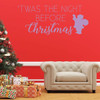 Christmas Wall Decal - 'Twas The Night Before - Santa Claus Vinyl Decor for Living Room or Home Decoration