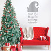 Christmas Wall Decal - I just Like Smile - Holiday Vinyl Stickers for Living Room, Family Room Decor or Home Decoration